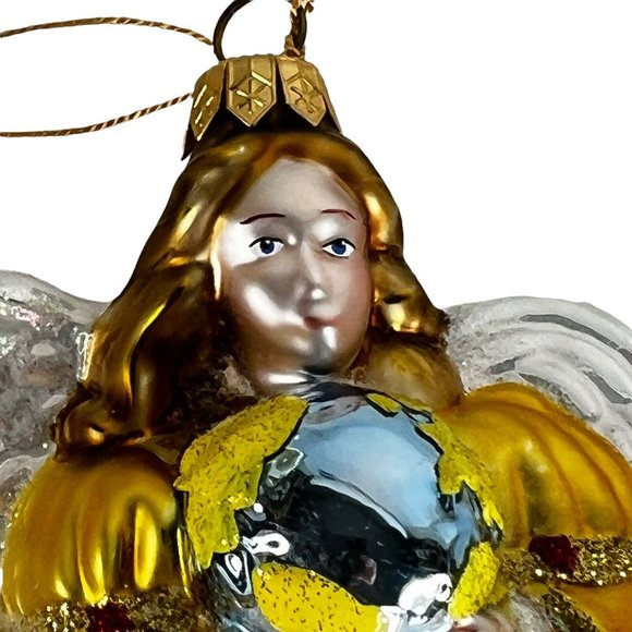 Kurt S Adler Polonaise Komozja Millennium Angel Ornament 2000 Glass Original Box - Picture 3 of 12